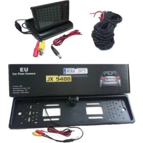 Resim Oto Dünyam 4.3" Inç Katlanır Ekran ve Plakalık Çerçeveli Hd Geri Görüş Kamerası 