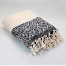 Resim Mulberry Ekonomik Peştemal %100 Pamuk Banyo Havlusu Siyah 