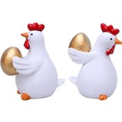 Resim Suntek 2 Parça Paskalya Heykeli Hediye Civciv Eve Taşınma Açıklandığı Gibi 