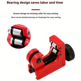 Resim 3-22mm Ağır Hizmet Tipi Kırmızı Boru Kesici - Paslanmaz Çelik Ratchetli Bakır/PVC/Alüminyum Borular için Kaydırmaz Ergonomik Saplı (Pas Önleyici Oksit Kaplama) 