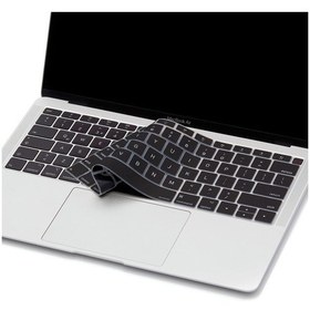 Resim Laptop Apple Uyumlu MacBook Air 13inç Klavye Koruyucu Us-abd İngilizce Touchıd'li A1932 İle Uyumlu Şeffaf 