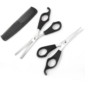 Resim Epilons Kuaför Seti Saç Kesme Ve İnceltme Makası Tarak Hediye 3lü Set 