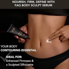 Resim Faq Body Sculpt Serum - Peptitler ve Deniz Yosunu Içeren Hyaluronik Asit Serumu ve Vücut Nemlendiricisi - Selülit Masaj Aleti ve Sıkılaştırıcı Rutinler Için Iletken Vücut Losyonu 