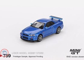 Resim 1:64 Mini GT 1999 Nissan SKYLINE GT-R (R34) VSPEC BAYSIDE 