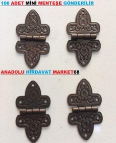 Resim Anadoluhirdavat Yonca Mini Menteşe Tavla Ve Kutu Menteşesi Antik Renk 100 Adet 