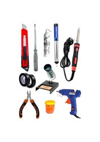 Resim Pro Full Takım Kalem Havya 60w Lehim Makinesi Lehim Tel Pasta Stand 