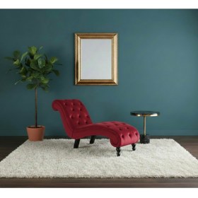 Resim Ebrar Home Design Lüks Kadife Kapitoni Uzanma Koltuğu - Modern Josephine Köşe Koltuk 