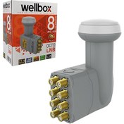 Resim Lnb Sekizli (Octo) Gold 0.1db 3D 4K Wellbox WXL-208 