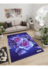 Resim Dijidekor Işıltı Koleksiyonu Model4 Süngerli Dijital Baskılı Saçaksız Mutfak Halısı Yolluk 