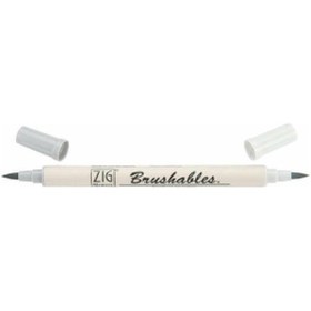 Resim Zig Brushables 2 Renk Tonu Fırça Uçlu Marker Kalem 091 Platinium 