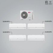 Resim Lg 1+4 Multi Sistem / 12+12+12+12 Iç Üniteler = 1 Adet Dış Ünite Al Thinq Wi-Fi Kontrolü 