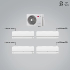 Resim Lg 1+4 Multi Sistem / 12+12+12+12 Iç Üniteler = 1 Adet Dış Ünite Al Thinq Wi-Fi Kontrolü 