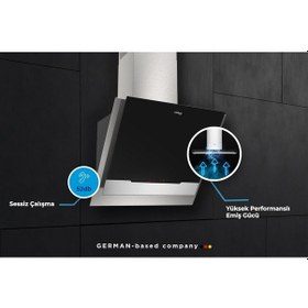 Resim Tommatech TDE6002BGI Duvar Tipi Davlumbaz 60 CM Inox 