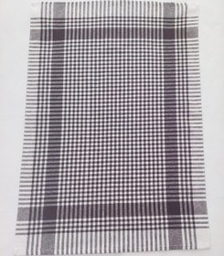 Resim Pamuklu Koyu Kahverengi Pöti Kareli 4'lü Kurulama Bezi,peçete 