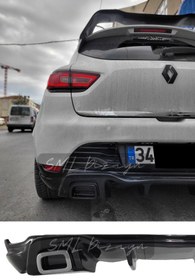Resim SML Dizayn Renault Clio 4 Rs Arka Ek-difüzör Egzoz Görünümlü (PLASTİK) Clio 4 Rs Arka-difizör-bodykit-ek 