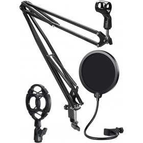 Resim Lastvoice NB39HYP Set Stüdyo Mikrofon İçin Stand Shock Mount Filtre (35X35 CM) 