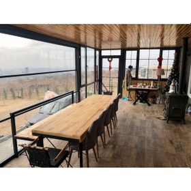 Resim Deryawood Deryawood Dogal Ahşap Masif Toplantı Masası 