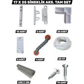 Resim Sineklik Aksesuar Seti 17X25 – Vida Dahil Tüm Parçalar Tam Takım 