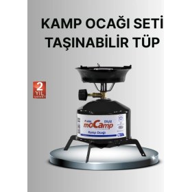 Resim MegaSepet Kompakt Kamp Ocağı Seti Gaz Tüplü Ayarlanabilir Alevli 400G Hafif Tasarım - ME001W-51UMO1 