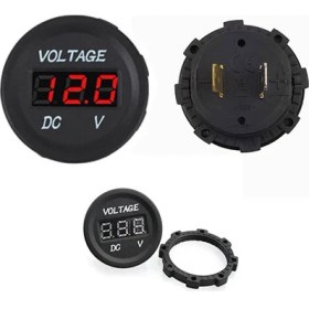 Resim Keepro Dijital voltmetre DC 12-24 V vidalı Oto Motosiklet tekne için 