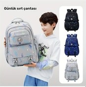 Resim Turcoshop11 Siyah L Galaxy Explorer Dayanıklı Büyük Kapasiteli Astronot Yıldızlı Okul Sırt Çantası Gençler İçin Siyah 