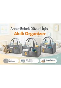 Resim Figürlü Keçe Anne Bebek Bakım Çantası Yenidoğan İçin Organizer Taşınabilir Düzenleyici Balık 