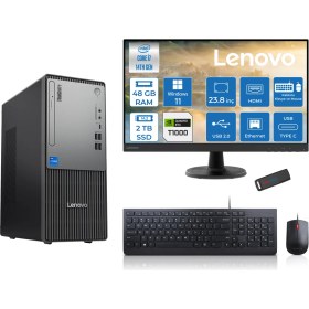 Resim Lenovo Thinkcentre Neo 50T Gen5 Intel Core I7 14700 48GB Ddr5 2tb SSD 23.8 Inç Monitör Windows 11 Home Quadro T1000 4gb Masaüstü Bilgisayar 10002412UAS0GL00H19 + Zetta Flash Bellek 