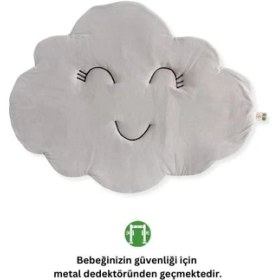 Resim Little Dedi Ld Çok Amaçlı Bebek Çocuk Oyun Matı ve Halısı Gri 70 x 100 cm Bulut Desenli Yumuşak Ped 