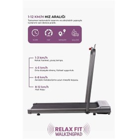 Resim Relax Uzaktan Kumandalı Katlanabilir Portatif Yürüme ve Koşu Bandı - 12 KM Hız 