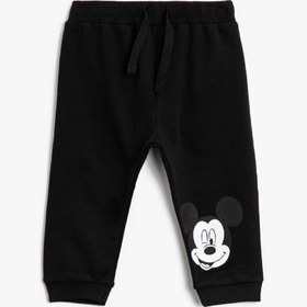 Resim Erkek Bebek Mickey Mouse Lisanslı Baskılı Pamuklu Eşofman Altı 