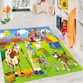 Resim Halıportalı Pvc Taban Çocuk Odası Halısı I-B-877 Yeşil 