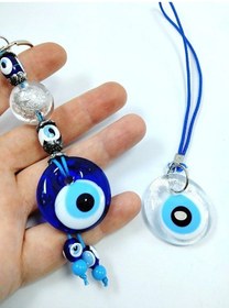 Resim Nazar Boncuğu Anahtarlık Saydam Nazar Boncuğu Araba Dikiz Ayna Sü 