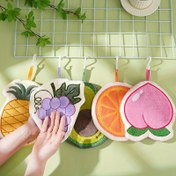 Resim Sevimli Karpuz Dilimi El Havlusu - Asılabilir, Emici ve Lint-Free, Hafif Çağdaş Stil, 3g/ Polyester Örgü Kumaş, Meyve Temalı Tasarım Mutfak ve Banyo için, Banyo Dekoru | Eğlenceli Tasarım | Yumuşak Dokulu Kumaş, Yıkama Bezleri 