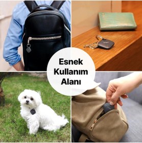 Resim Ttec Apple Lisanslı Akıllı Takip Cihazı Air Tag Sesli Uyarı Kedi Köpek Araç Bavul Araç Takip Cihazı 