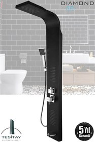 Resim tesitay Robot Duş Panel Banyo Duş Seti Kolon Robot Duş Takımı Masajlı Pirinç Dekoratif Banyo Duş Başlığı 