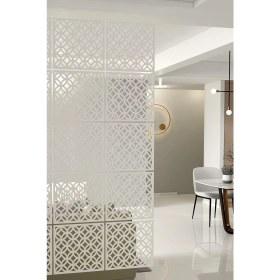 Resim Kayasan Ahşap Kayasan ® Lazer Kesim Sarkıt Paravan, Ahşap Seperatör, Oda Ayırıcı 4'lü Panel Levha Seti 