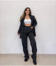 Resim Aec Prive Kadın Blazer Ceket Pantolon Takım - Şık Tasarım - GRİ / S / Kadın / Kız 