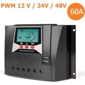 Resim Lexron 60A Amper Pwm Solar Güneş Akü Şarj Kontrol Cihazı 