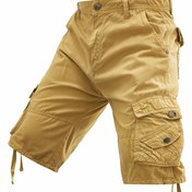 Resim Erkekler için Çoklu Kullanımlı Cep Detaylı Ağır Hizmet Kargo Pantolonları - Bej Renkli Esnek Olmayan İş Pantolonları, Orta Bel Outdoor Pantolonları, Yürüyüş, İnşaat, Günlük Kullanım İçin - Dayanıklı Esnek Olmayan Kumaş Kargo Pantolonları, Yürüyüş Pantolonları, Sokak Modası Stili, Güçlendirilmiş Dikiş, İnşaat İşçileri, Sokak Modası Modası, Sağlam İnşaat, İnşaat Uzmanları 