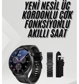 Resim Zengemtx Amoled Ekran Metal Deri Silikon Kordonlu Uyku Ve Sağlık Takibi Diğer 