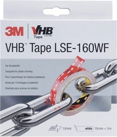 Resim 3M LSE 160WF VHB Beyaz Çift Taraflı Montaj Bandı 19mm*3mt 