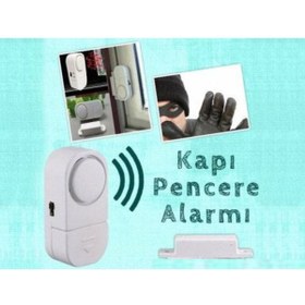 Resim FırsatVar Kapı Pencere Alarmı Kolay Montajlı Hırsız Kovucu Caydırıcı 90 Desibel 2 Adet Manyetik Alarm 