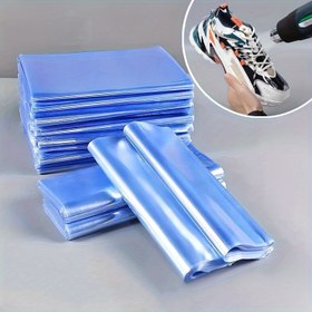 Resim 50/100 Adet Şeffaf PVC Isıyla Büzülen Film Torbaları, Toz Geçirmez Mühürleme Filmi, Plastik Kaplama Koruyucu Fim; Ayakkabılar, Kitaplar, Oyuncaklar, Kozmetik Ürünler, Şişeler, Resim Çerçeveleri için Nem ve Toza Karşı Dayanıklı, -Oksidasyonlu Saç Kurutma Makinesi ile Uygulanabilir 