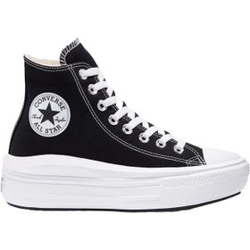 Resim Converse CHUCK TAYLOR ALL STAR MOVE PLATFORM Kadın Siyah Sneaker 568497C-001 