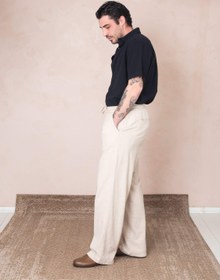 Resim Dokulu Pantolon - Bej / XL 