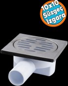 Resim NZB Yer Süzgeci Banyo Izgara Lavabo Pis Su Gideri Kapak Kapağı Yandan Çıkışlı Sifon Metal Plastik 32 mm 
