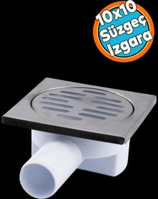 Resim NZB Yer Süzgeci Banyo Izgara Lavabo Pis Su Gideri Kapak Kapağı Yandan Çıkışlı Sifon Metal Plastik 32 mm 