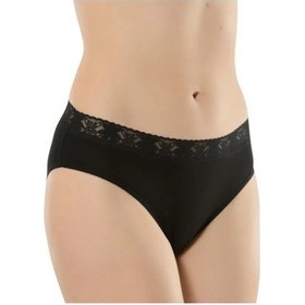 Resim Belinay Pamuklu Dantel Lastikli Külot 143225952 Siyah 