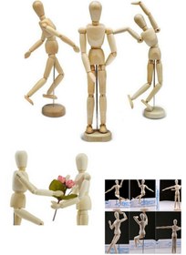 Resim PİRAMİGO Ahşap Model Manken 20 Cm Eskiz Mankeni 