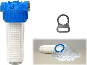 Resim Aquafer 10 inç Silifoz Kireç Önleyici Su Filtre Kabı 3/4 inc 50 Mikron 